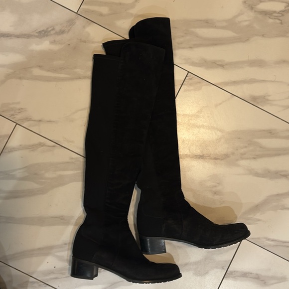 Stuart Weitzman 5050 Boots In Suede Size 6M BLACK SUEDE - Picture 13 of 14